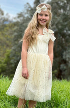 Load image into Gallery viewer, MaMer Valentina Party Bow - Vanilla Golden Stars