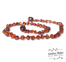 Load image into Gallery viewer, Amber Babe Baltic Amber Baby Necklace - Cherry - 32cm
