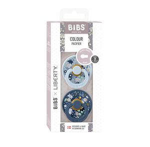 BIBS x LIBERTY Pacifiers 2 Pack Chamomile Lawn - Baby Blue Mix