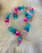 Load image into Gallery viewer, Bubblegum Bella Seahose Necklace