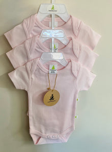 Imababy Set of 3 Easy Neck Bodysuits - Pink