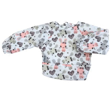 Load image into Gallery viewer, Silly Billyz Wipe Clean Long Sleeve Bib - Bunny Love