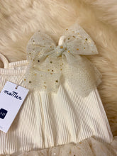 Load image into Gallery viewer, MaMer Valentina Party Bow - Vanilla Golden Stars