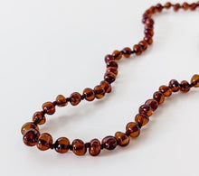 Load image into Gallery viewer, Amber Babe Baltic Amber Baby Necklace - Cherry - 32cm