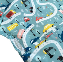 Load image into Gallery viewer, Silly Billyz Wipe Clean Long Sleeve Bib - Road Map