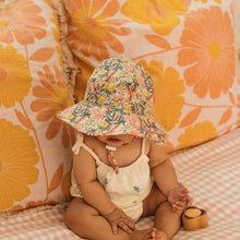 Load image into Gallery viewer, Acorn Native Blooms Wide Brim Infant Sunhat (Size 0-9 months)