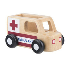 Load image into Gallery viewer, Moover Mini Ambulance Wooden Truck