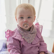 Load image into Gallery viewer, BIBS x LIBERTY Bandana Bib with Pacifier Pocket - Eloise Ivory
