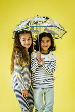 Load image into Gallery viewer, Floss & Rock Colour Changing Transparent Umbrella - Dino