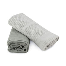 Load image into Gallery viewer, Little Bamboo Cellular Blanket 2 pack - Bayleaf