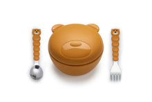 Load image into Gallery viewer, Melii Animal Bowl with Lid and Utensils - Bear
