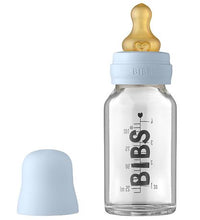 Load image into Gallery viewer, BIBS Baby Glass Bottle Complete Set 110ml - Baby Blue