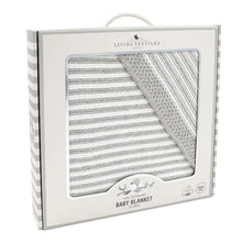 Load image into Gallery viewer, Living Textiles Knitted Stripe Blanket - pink