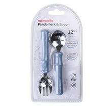 Load image into Gallery viewer, Mombella Panda Fork & Spoon - Light Blue