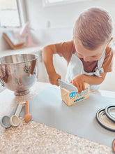 Load image into Gallery viewer, Petite Eats Kids Safety Knife - Coral & Sky Blue