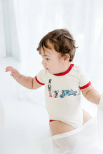 Load image into Gallery viewer, Child of Mine - Scarlet Trim Bodysuit - Blue Vintage Toys
