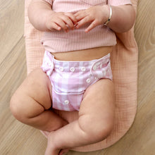Load image into Gallery viewer, Bear & Moo Reusable OSFM Cloth Nappy - Blush Gingham
