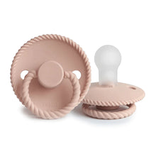 Load image into Gallery viewer, Frigg Silicone Rope Pacifier 2 pack - Blush