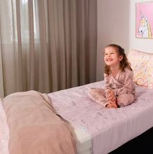 Load image into Gallery viewer, Brolly Sheet with Wings - Single Bed Size - Dusty Rose Unicorn