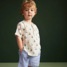 Load image into Gallery viewer, Nature Baby Caravan Shirt Muslin - Regatta