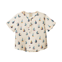 Load image into Gallery viewer, Nature Baby Caravan Shirt Muslin - Regatta