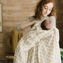 Load image into Gallery viewer, Little Unicorn Cotton Muslin Swaddle - Adobe Checker