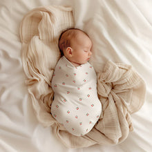 Load image into Gallery viewer, Mod & Tod Stretchy Swaddle - Cherries