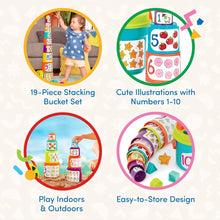 Load image into Gallery viewer, Battat Sort & Stack Nesting Cups (19 piece)