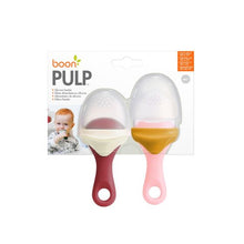 Load image into Gallery viewer, Boon Pulp Silicone Feeder 2 pack - Pink/Coral