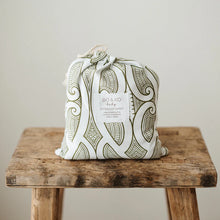 Load image into Gallery viewer, BO & KO Baby Fitted Cot Sheet - Te Pātiki Green