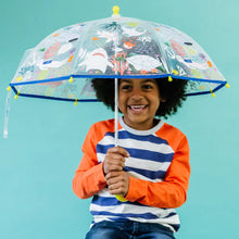 Load image into Gallery viewer, Floss & Rock Colour Changing Transparent Umbrella - Deep Sea