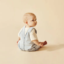 Load image into Gallery viewer, Wilson & Frenchy Organic Denim Short Leg Overalls 3yrs