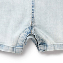 Load image into Gallery viewer, Wilson & Frenchy Organic Denim Short Leg Overalls 3yrs
