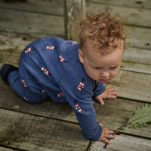 Load image into Gallery viewer, Nature Baby Long Sleeve Juno Romper - Best Friend Indigo