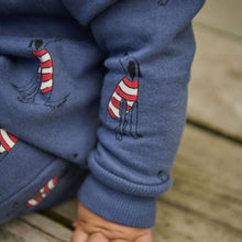 Load image into Gallery viewer, Nature Baby Long Sleeve Juno Romper - Best Friend Indigo
