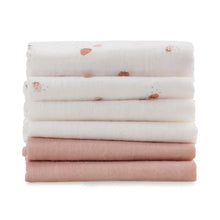Load image into Gallery viewer, Little Bamboo Soft Muslin Wash Cloths - 6 pk (Dusty Rose)