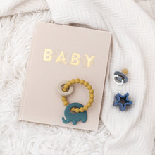 Load image into Gallery viewer, Playground Silicone Elephant Teething Ring - Choose your colour