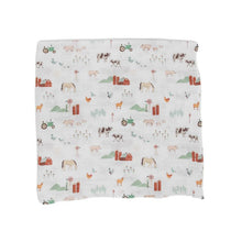 Load image into Gallery viewer, Little Unicorn Cotton Muslin Swaddle - Farmyard