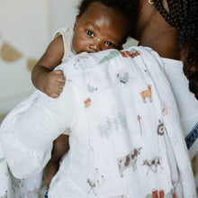 Load image into Gallery viewer, Little Unicorn Cotton Muslin Swaddle - Farmyard