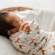 Load image into Gallery viewer, Mod & Tod Stretchy Swaddle - Farmyard Bunch