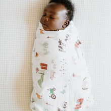 Load image into Gallery viewer, Little Unicorn Cotton Muslin Swaddle - Farmyard
