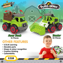Load image into Gallery viewer, Build-ables Farm Yard Vehicles 2 n 1 Set