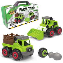 Load image into Gallery viewer, Build-ables Farm Yard Vehicles 2 n 1 Set