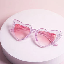 Load image into Gallery viewer, Glitter Girl Sparkling Heart Kids Sunglasses - GG Pink
