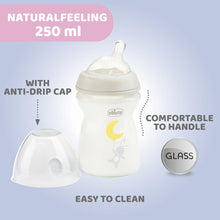 Load image into Gallery viewer, Chicco Natural Feeling 250ml Slow Flow 0m+ Glass Bottle