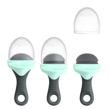 Load image into Gallery viewer, Boon Pulp Silicone Feeder 2 pack - Grey/Blue