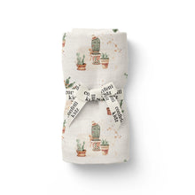 Load image into Gallery viewer, Confetti Kidz Organic Muslin Swaddle - Happy Cactus