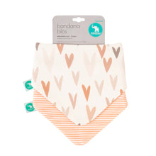 Load image into Gallery viewer, All4Ella Bandana Bibs 2pk – Reversible - Hearts