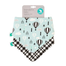 Load image into Gallery viewer, All4Ella Bandana Bibs 2pk – Reversible - Hot Air Balloons
