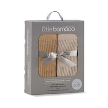 Load image into Gallery viewer, Little Bamboo Cellular Blanket 2 pack - Iced Coffee